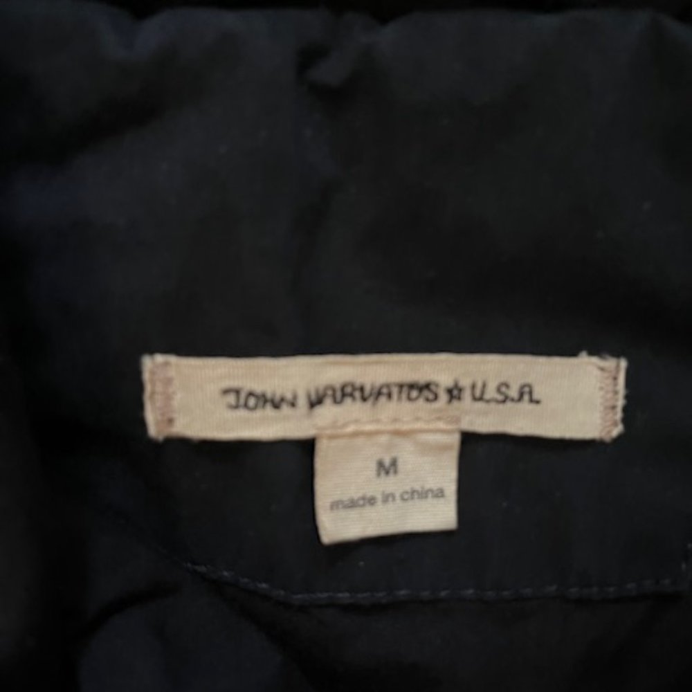 John Varvatos USA hoodie jacket Mens Size Medium Navy cotton blend - Picture 7 of 9